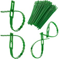 17cm Green Garden Twist Ties – Reusable Plant & Cable Support, Pack of 100