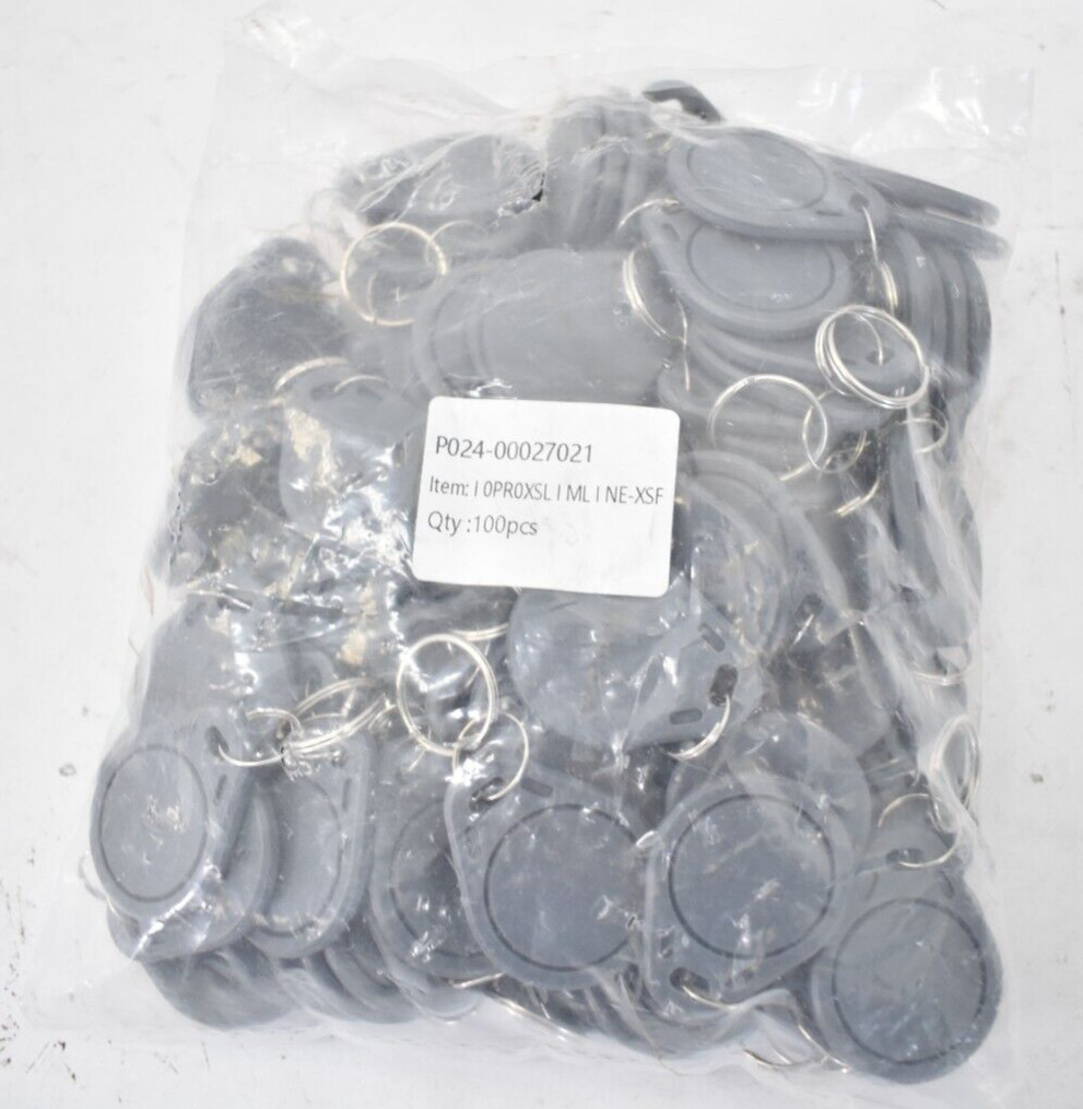 Lot of 100 0PR0XSL Proximity Tags Keys w Keychain Connection P024-00027021