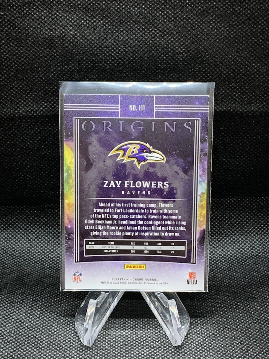 2023 Panini Origins Zay Flowers Blue 25/25 Last Print | eBay