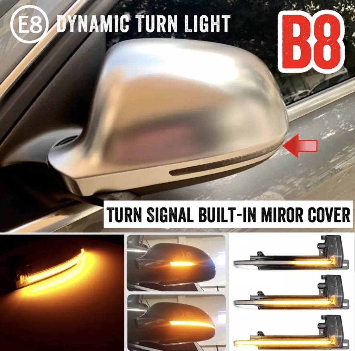 Mirror Indicator - Drivers Side (RH) - LED for Audi A3 / A4 / A5 / A6 Mirror Indicator - Drivers Side (RH) - LED for Audi A3 / A4 / A5 / A6