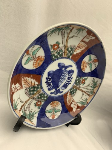 Antique Japanese Imari Peach Bowl Porcelain 19th C Meiji Period Set Of Two Bowls - Picture 7 of 9