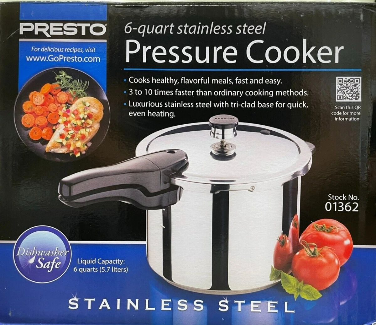 Presto 6 Quart Pressure Cooker - Stainless Steel