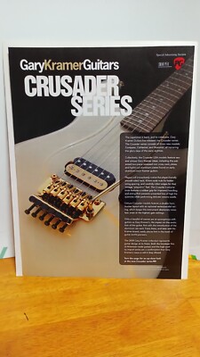 KRAMER GUITARS GARY KRAMER CRUSADER, GUITAR PRINT AD 11 X 8.5