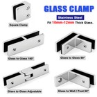 <!--F#f_0-->316 Stainless Steel 90 180 Degree Corner Glass Clamp Balustrade Joiner Bracket<!--F/-->