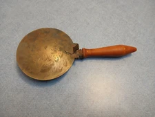 Vintage Brass Silent Butler Crumb Ashtray Catcher Wood Handle