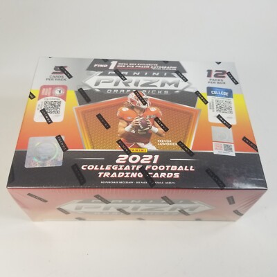 2021 PANINI PRIZM DRAFT PICKS COLLEGIATE FOOTBALL BOX (12 PACKS 60 CARDS)