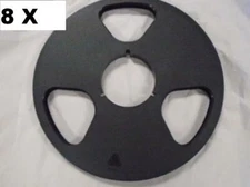 8 X NEW NAB Plastic Take Up Reel Master 1/4" NO Tape 10.5" Empty No Flange Metal