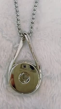Silver infinity charm Necklace Jewelry interchangeable Fits Ginger Snap Button