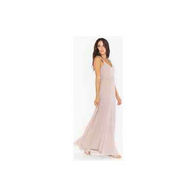 Show Me Your MuMu Jenn Maxi Dress, NWOT, Soft Beige Chiffon, Size Large, |  eBay