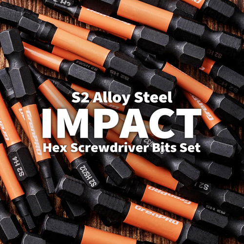 Hex Bit Set,Impact Hex Head Allen Wrench Drill Bit Set 5Mm 10Pcs (Metric),1/4” H - Picture 6 of 12