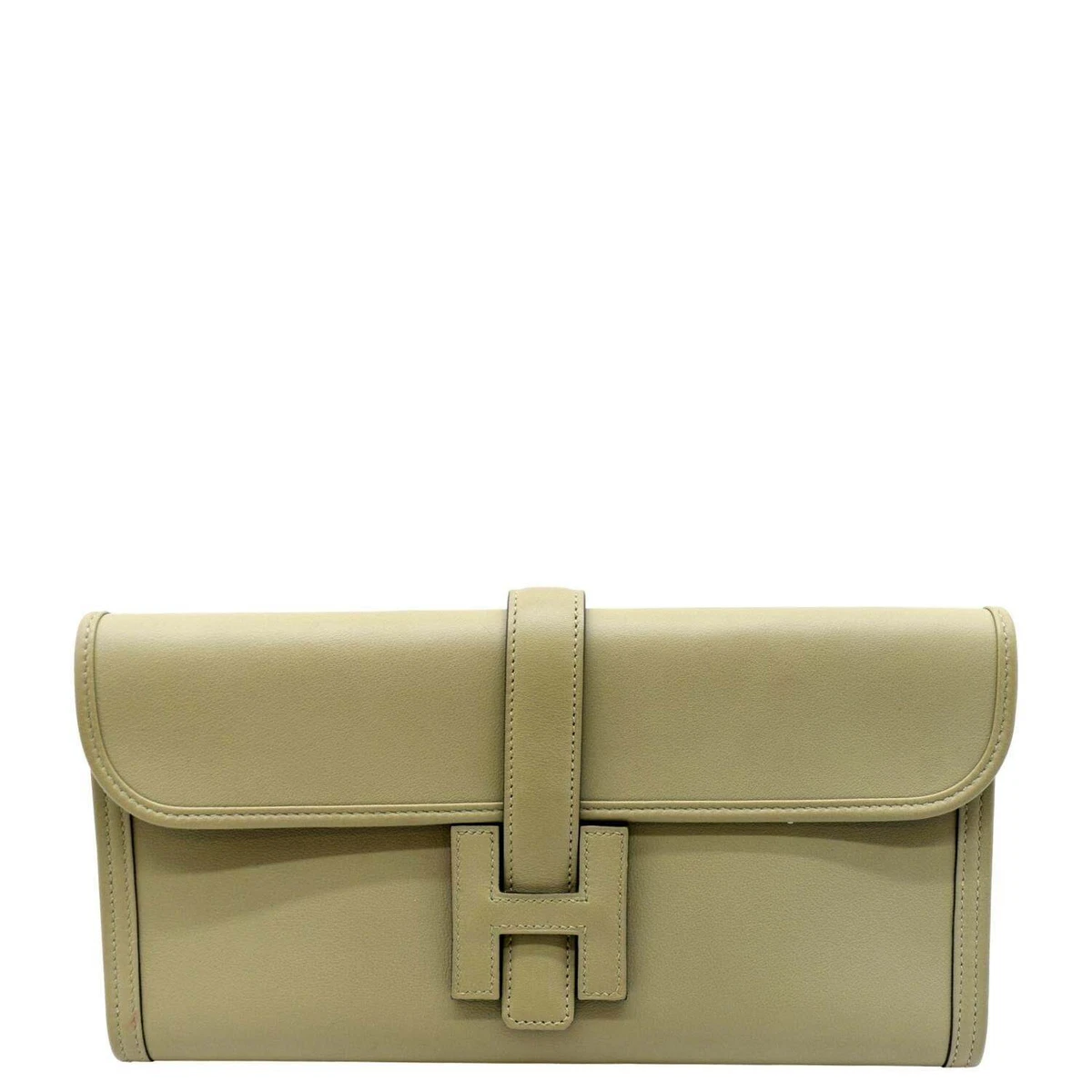 HERMES Jige Elan 29 Leather Clutch Wallet Trench