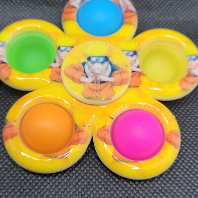 Anime Fidget Spinner 2in1 Bubble Popper Decompression Sensory Toy 