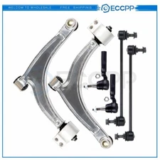 6 Front Lower Control Arm Ball Joint Tie Rod Sway Bar Fits  Chevy Malibu G6 Aura