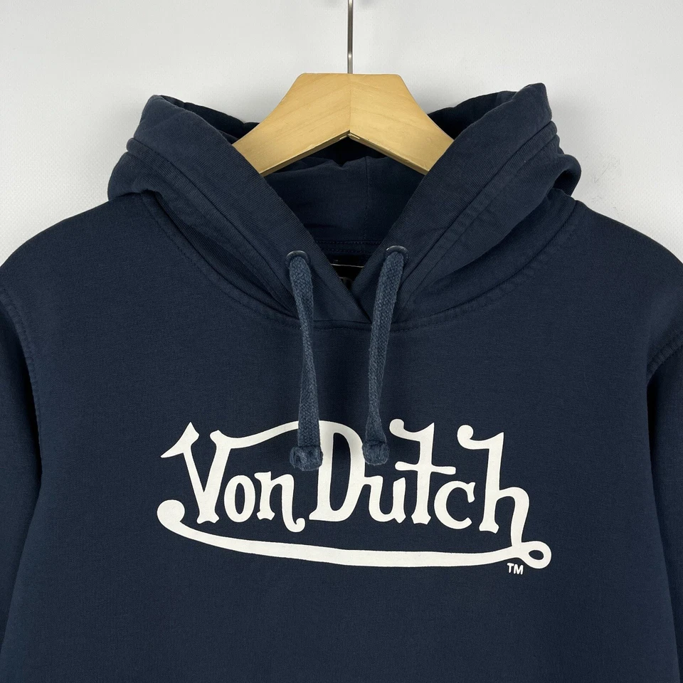 Señoras Von Dutch Y2K Big Logo sudadera con capucha azul tamaño mediano 8 alg... - Imagen 3 de 4