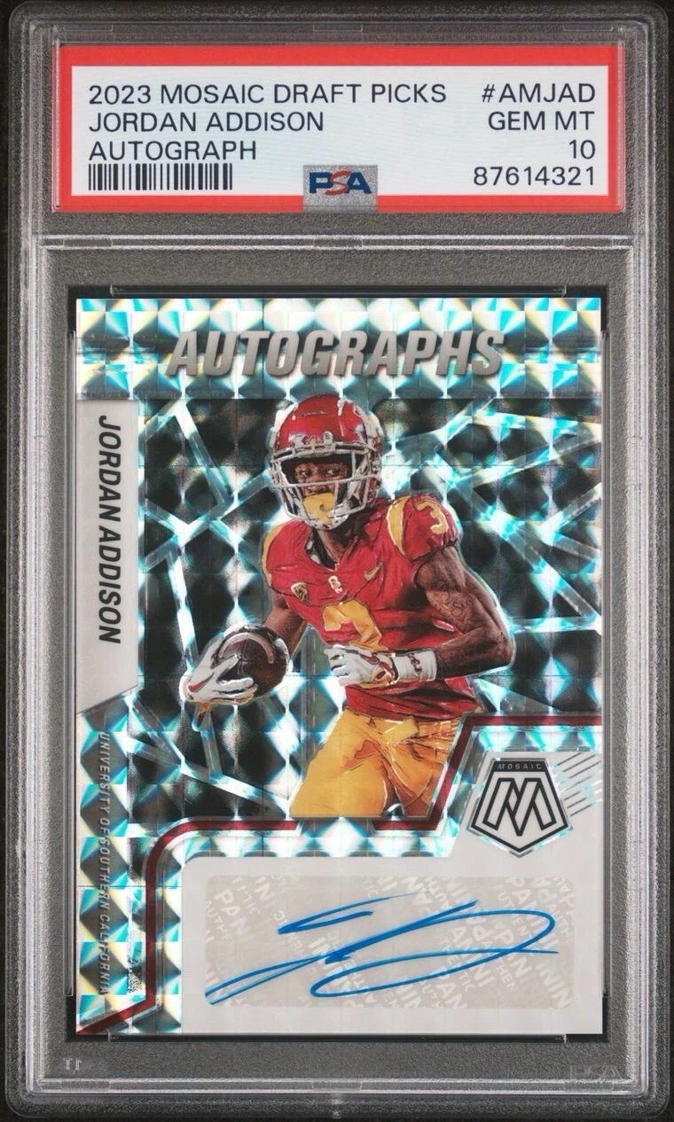 Jordan Addison Panini Mosaic Draft Picks Autographs #AMJAD Base