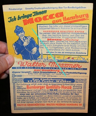 Walter Messmer ,Hamburger Kaffee ,Werbung 1958