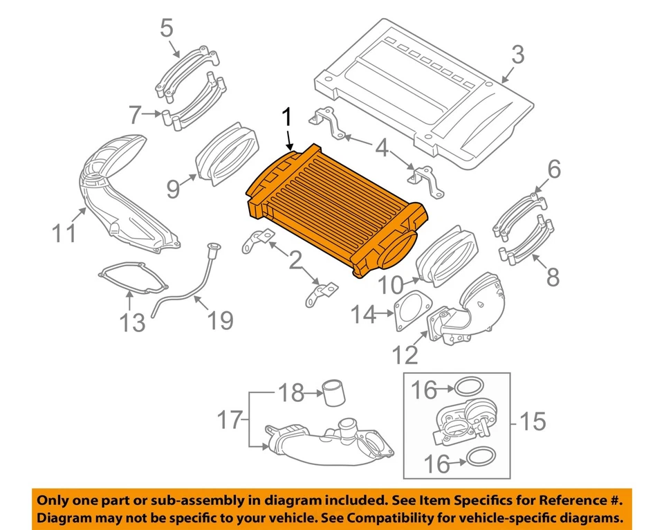 Used Intercooler fits: 2006 Mini COOPER Conv Grade A - Image 3 of 4