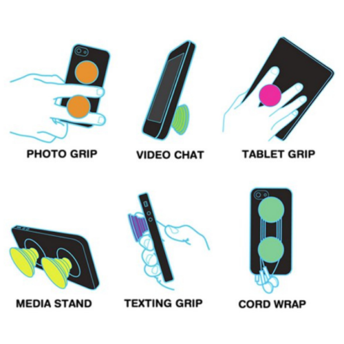 PopSockets: PopGrip - Supporto e Impugnatura per Telefoni Cellulari e Tablet con un Top Intercambiabile - Horchata Flower