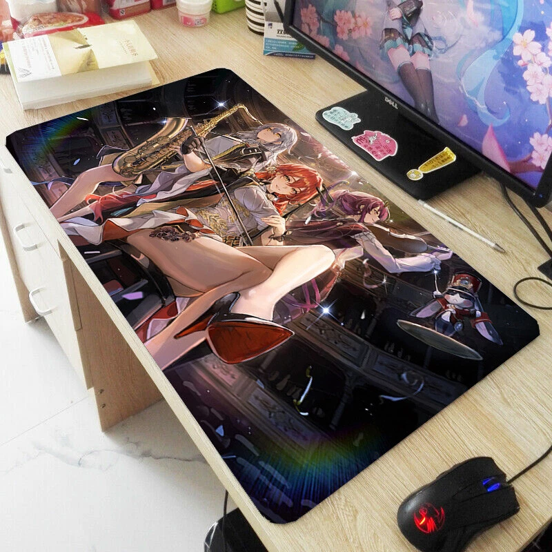 honkai: star rail himeko Anime HD Desk Mouse Pad Mat Large Keyboard Mat  40X70cm