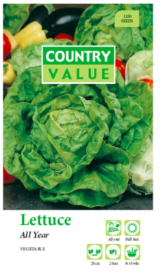 Country Value All Year Lettuce Vegetable Seeds 1250 seeds | eBay Australia