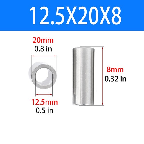 Edelstahl V2A Hülsen | Distanzhülsen Abstandshülsen Metallhülsen M12 AD 16-40mm - Bild 26 von 28