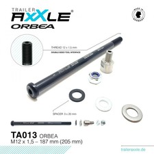 RADOXX Trailer AxXle TA013 Steckachse M12x1,5 12x148 Boost 205mm für Orbea Oc...