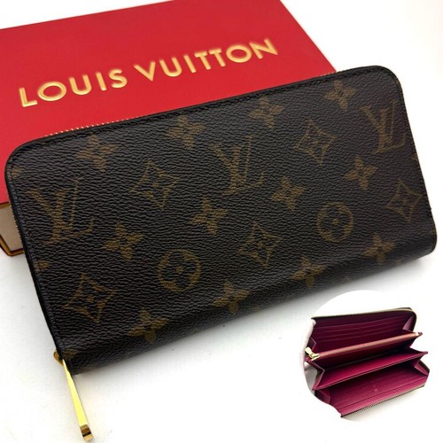 Louis Vuitton Monogram Zippy Wallet Fuchsia Long Wallet