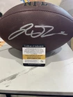 Jaxson Dart Signed Football Ball PRO-Cert COA New York Giants NFL