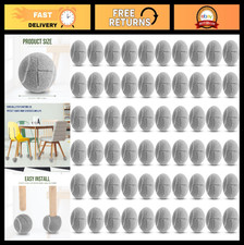 60 Precut Tennis Balls for Furniture Legs - Heavy Duty Floor Protectors, Gray