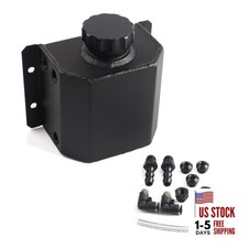 Universal 1L Black Coolant Overflow Tank - Aluminum Radiator Black 1L