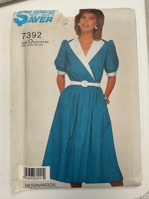 Super Saver Sewing Pattern, Easy Dress pattern, Misses 12-16, UNCUT