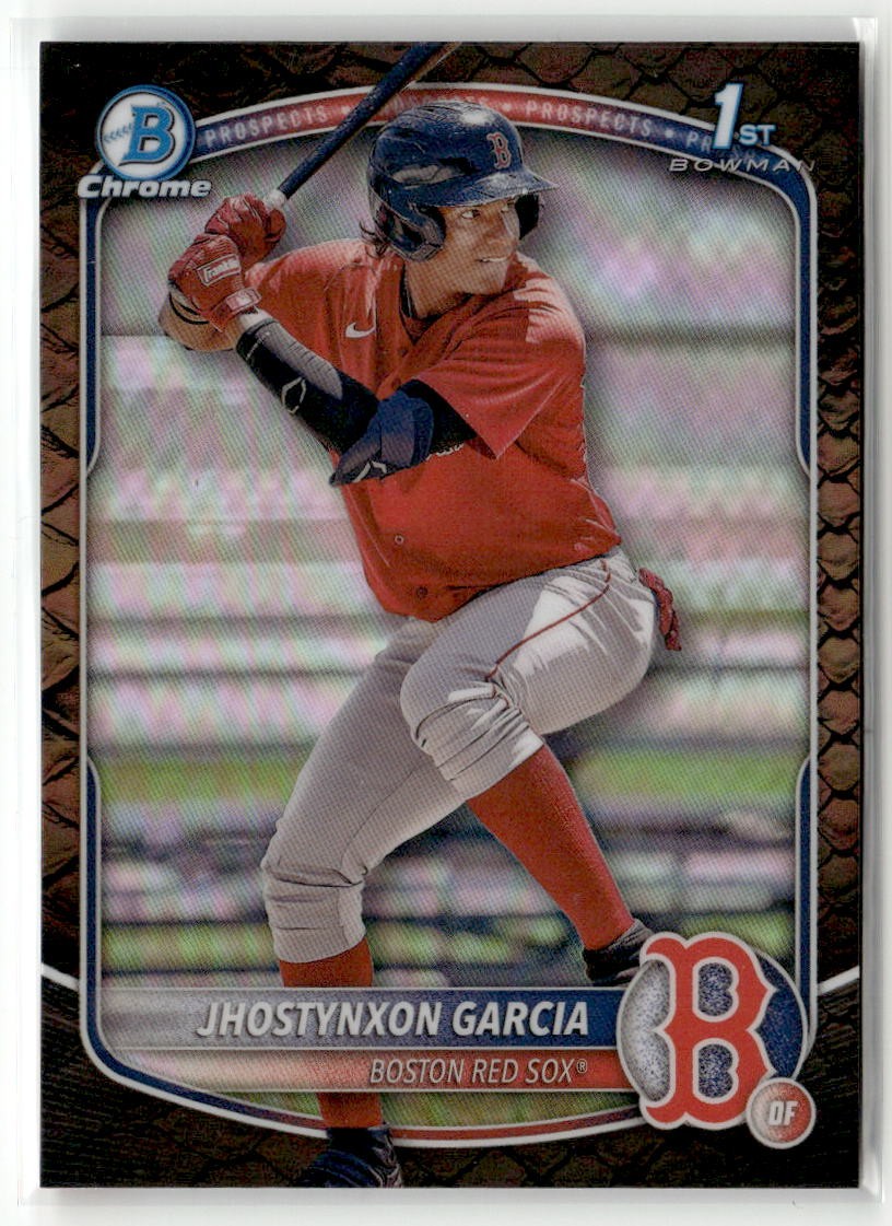 2025 Bowman #BCP-43 Jhostynxon Garcia Chrome Prospects Reptilian Refractor RC