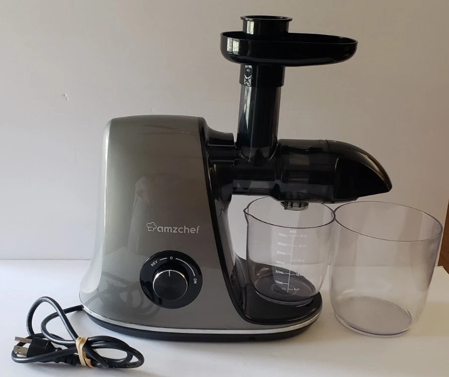 Amzchef Cold Press Slow Juicer Masticating Juicer Model ZM1504 Gray and Black