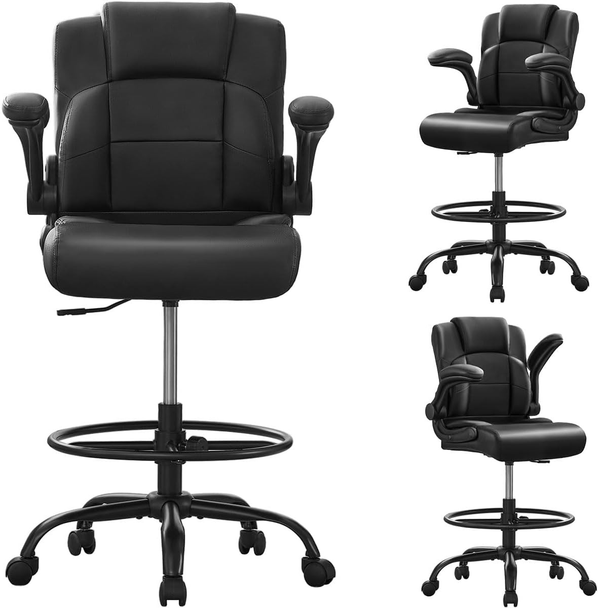 ,tall Office Chair For Standing Desk With Adjustable Height,
