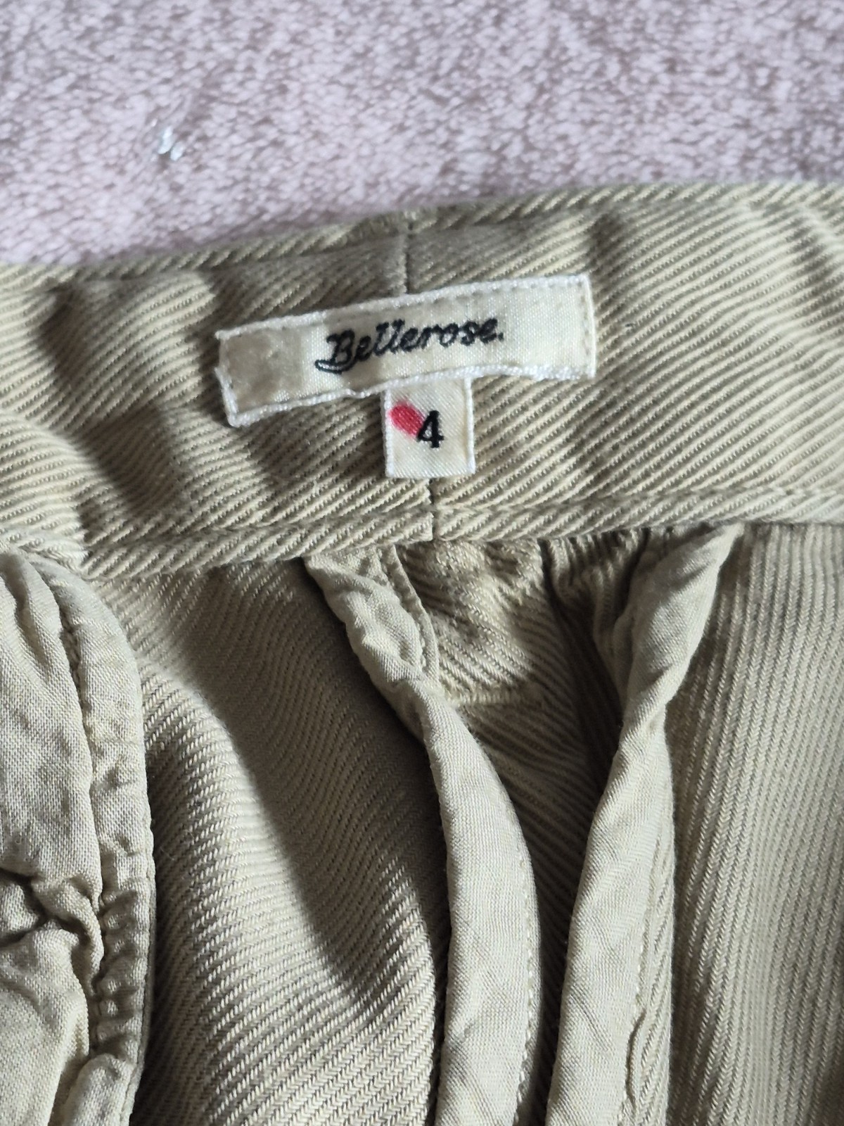 Betterose Wide Leg Chino Trousers Beige Neutral Casual Wide Fit Size 4 Y2K image 3