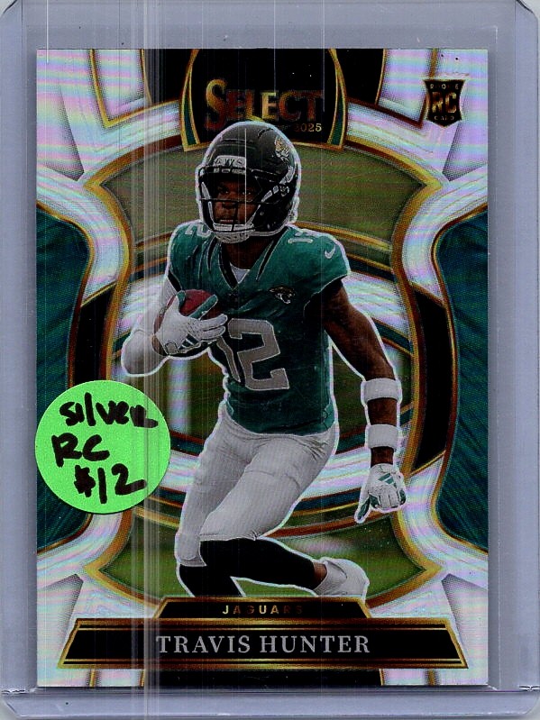 2025 Panini Select #28 Travis Hunter Silver Prizm