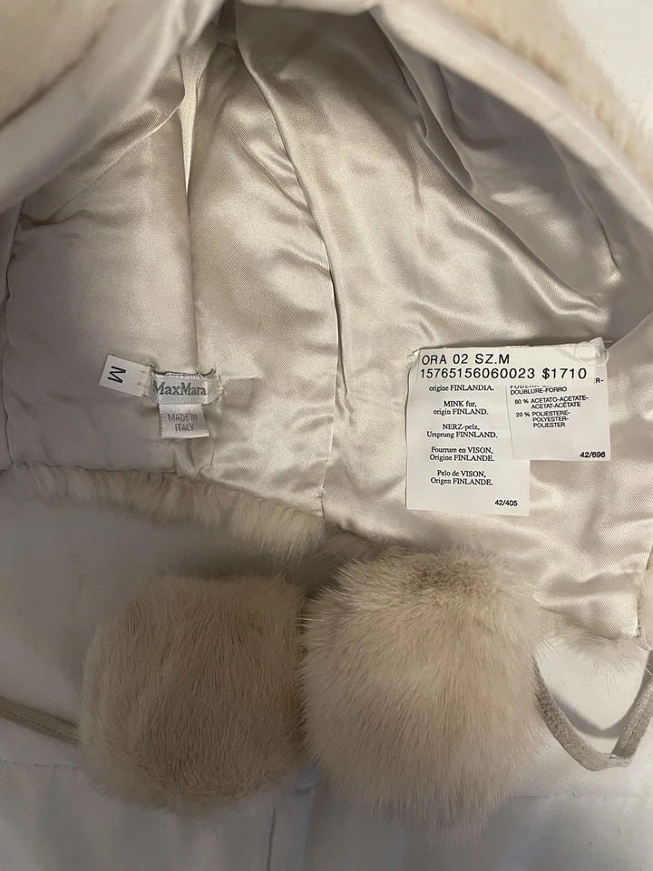 Max Mara MINK Winter Hat with Puffs - Image 2 of 4