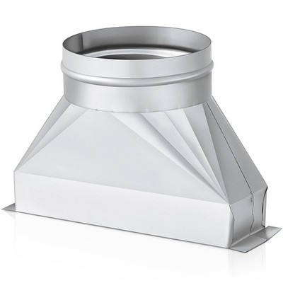 Galvanized Duct Transition Adapter Vent Kit 31/4x10 To 6 Inch Round Dia