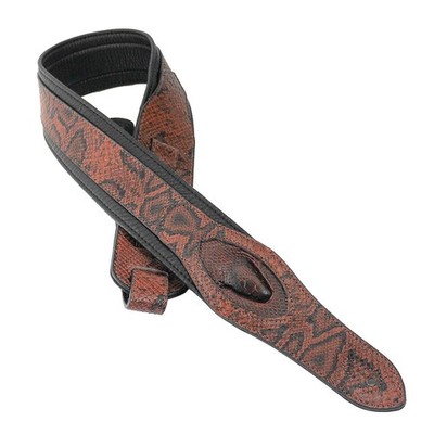 Walker & Williams SF-01 Copperhead Brown Textured Snakeskin Pattern Padded Gu...