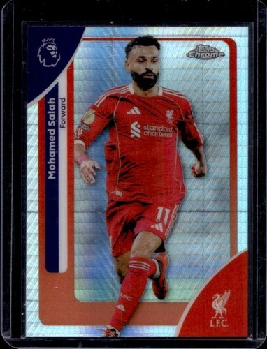 2026 Topps Chrome Premier League Soccer Prism Refractor Mohamed Salah #118