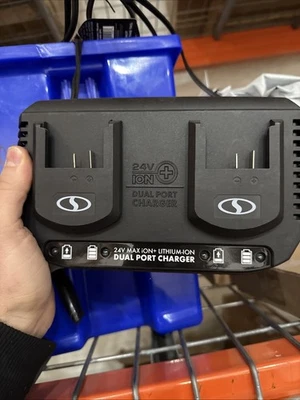 SNOW JOE Snowjoe Ion+ 24V Lithium-ion Class 2 Battery Dual Port Charger 24VCHRG-DPC-2 NEW