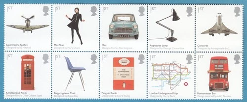 GB 2009 - BRITISH DESIGN CLASSICS  Set of 10 Stamps SG 2887 - SG 2896 MNH