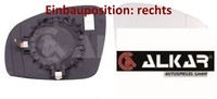 Alkar 6472559 Spiegelglas FüR AußEnspiegel Rechts FüR Skoda