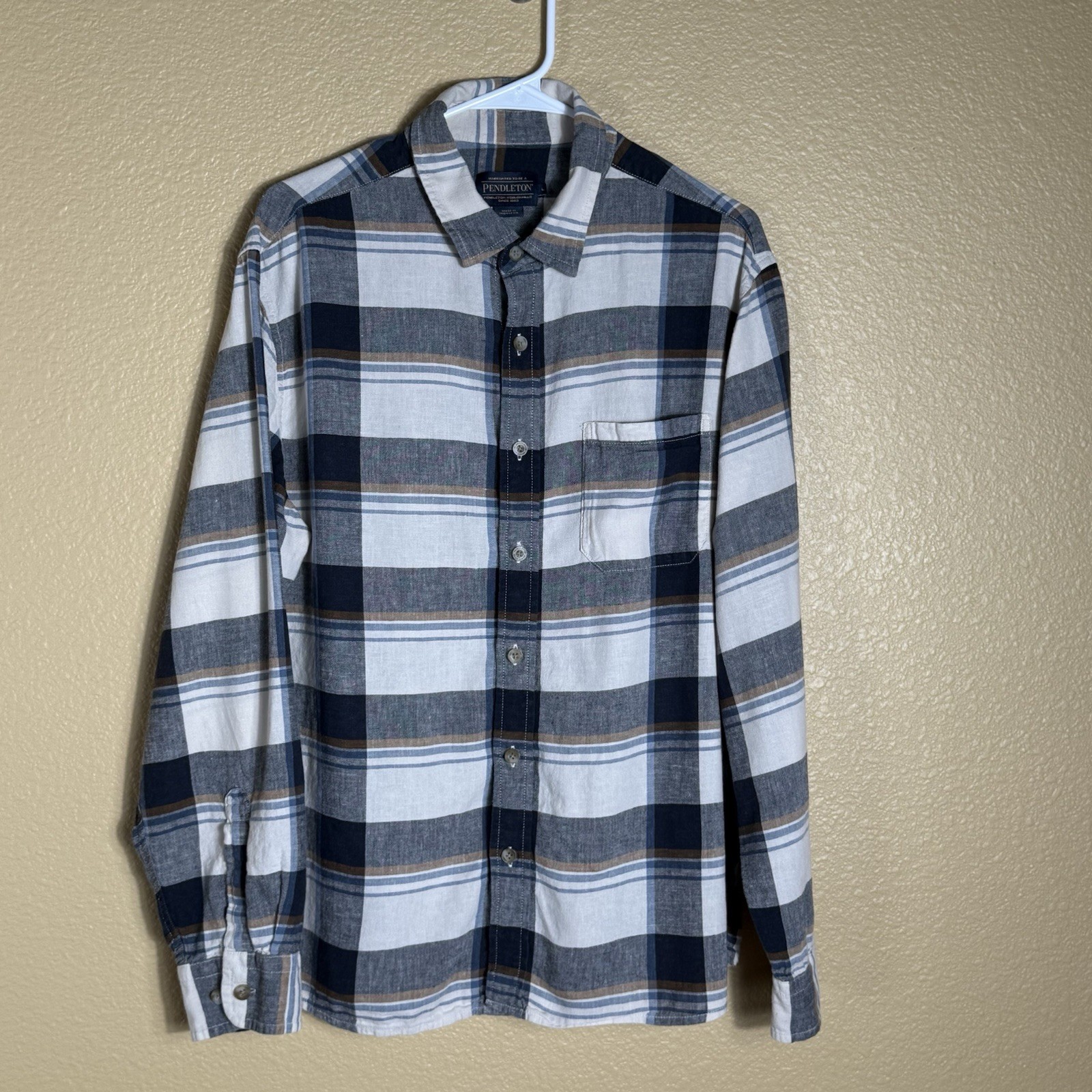 Pendleton Button Down Long Sleeve Linen Flannel S… - image 1