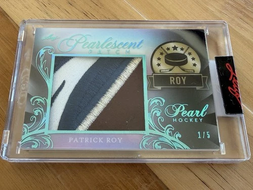 2020-21 Leaf Pearl Hockey Pearlescent Patrick Roy Patch 1/5 #PP-14
