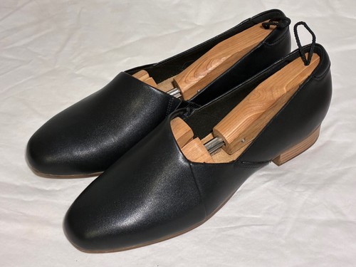 Clarks Collection Leather Loafers Slip-on Shoes Womens Size 11 W Black - Picture 4 of 12