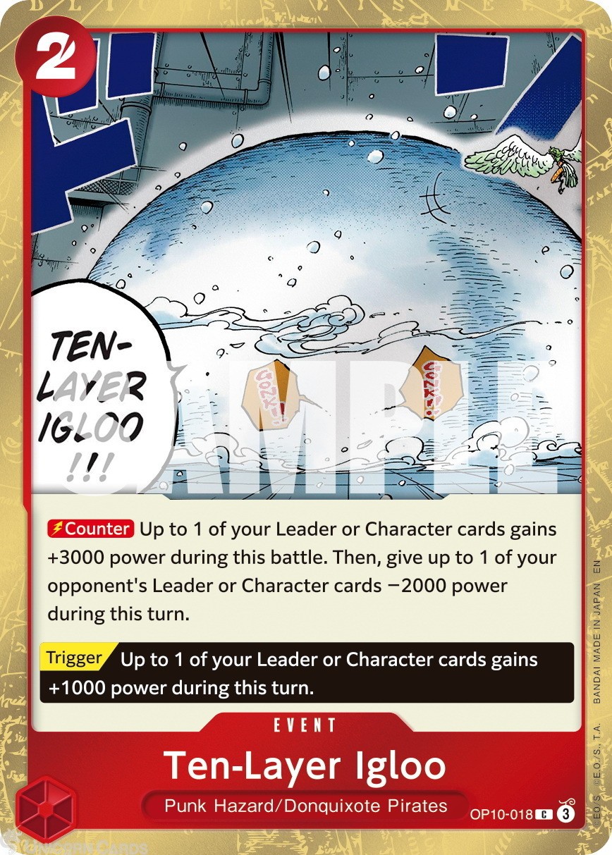 OP10-018 Ten-Layer Igloo : Common Pirate Foil English One Piece TCG Card : PRB02