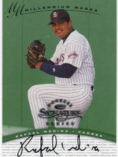 1997 Donruss Signature Series Millennium Marks Rafael Medina Auto Padres