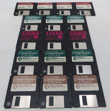 LINKS 386 PRO 4 Championship Courses 3.5" Floppy Disks MS-DOS vtg golf game