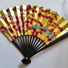 Japan Airlines folding fan, vintage, decorative accessory, ecofriendly, used
